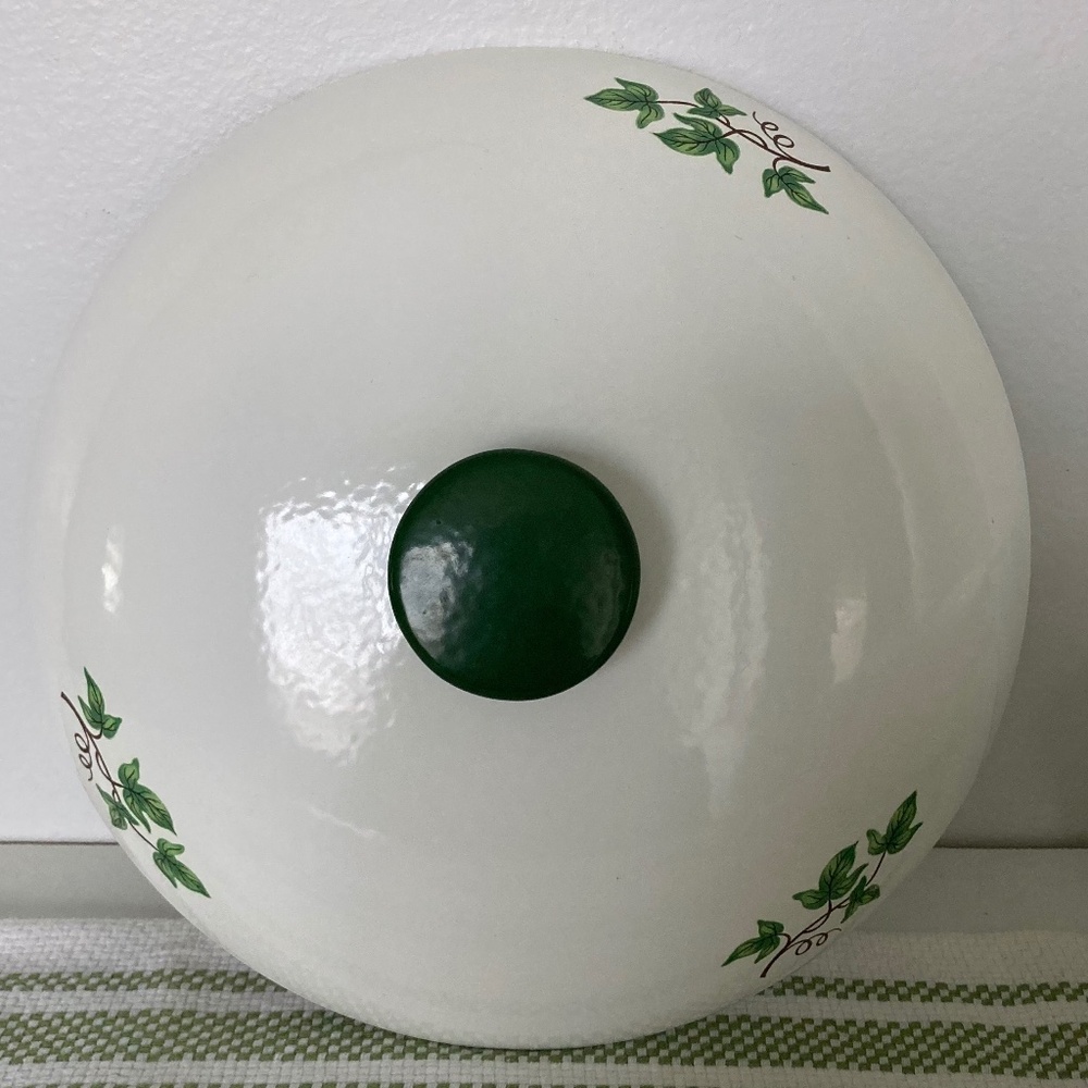 Vintage Green Ivy PRIZER-WARE 2 QT Cast Iron Casserole Dish w/ Cover Lid - Picture 6 of 14